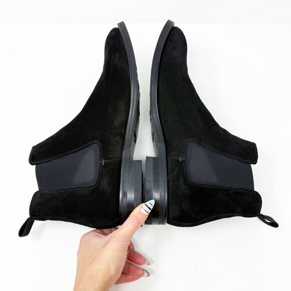 NWOB Russell & Bromley Black Suede Chelsea Boots Men’s Sz 44.5 Made in Portugal main image 8